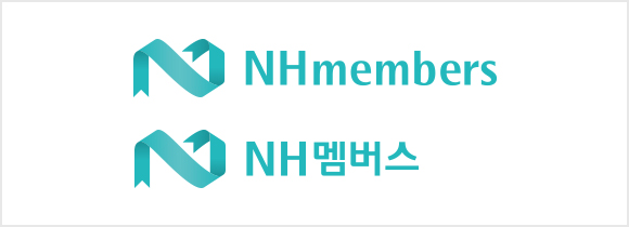 NHmembers 엠블럼 로고타입 좌우조합 엠블러 + 로고 