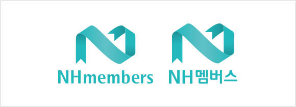 NHmembers 국문 상하조합 로고타입  + 로고 아래 