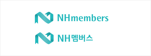 NHmembers 영문 좌우조합 로고타입  + 로고 