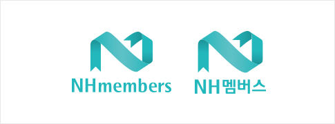 NHmembers 영문 상하조합 로고타입  + 로고 아래 